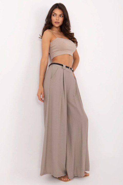 Spodnie Damskie Model MI-SP-A2476.95 Dark Beige - Italy Moda Spodnie Damskie Model MI-SP-A2476.95 Dark Beige - Italy Moda