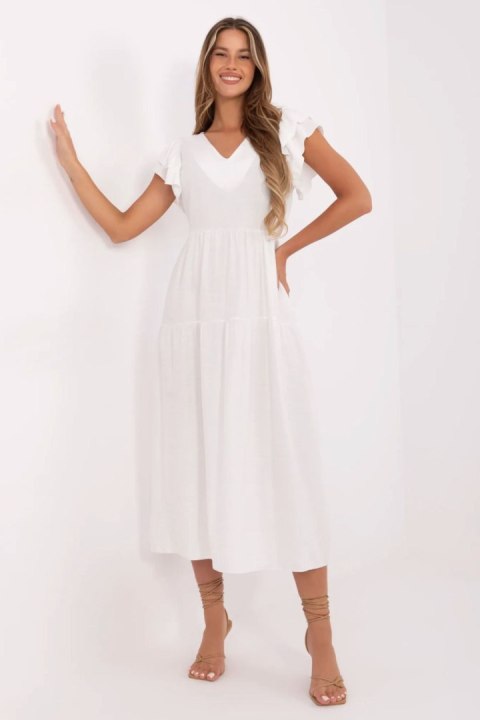 Sukienka Model MI-SK-A2489.21 Ecru - Italy Moda Sukienka Model MI-SK-A2489.21 Ecru - Italy Moda