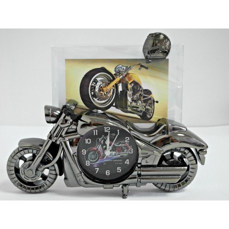 Zegar budzik motor z ramką 26cm 21-001 Zegar budzik motor z ramką 26cm 21-001