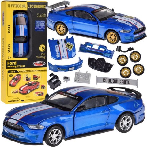 Zestaw metalowe auto TUNING licencjonowane Ford Mustang GT 1:42 ZA5057 Zestaw metalowe auto TUNING licencjonowane Ford Mustang GT 1:42 ZA5057