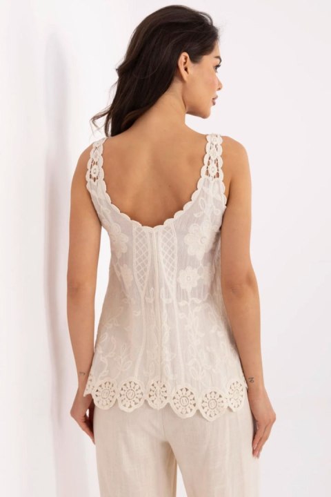 Bluzka Model MI-BZ-8823.73 Beige - Italy Moda Bluzka Model MI-BZ-8823.73 Beige - Italy Moda