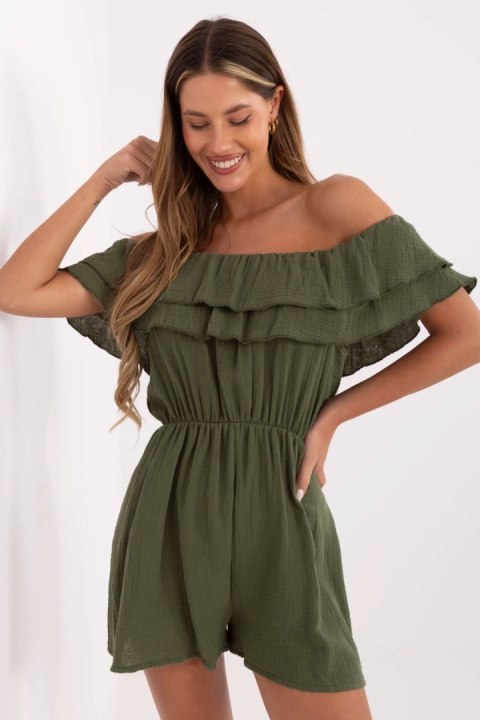 Kombinezon Model MI-KO-A5050.65 Khaki - Italy Moda Kombinezon Model MI-KO-A5050.65 Khaki - Italy Moda