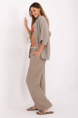Spodnie Damskie Model MI-SP-6560.73P Dark Beige - Italy Moda