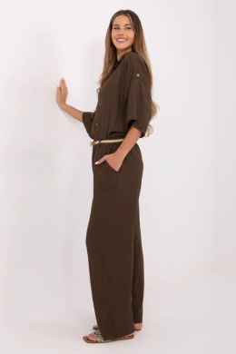 Spodnie Damskie Model MI-SP-6560.73P Dark Brown - Italy Moda