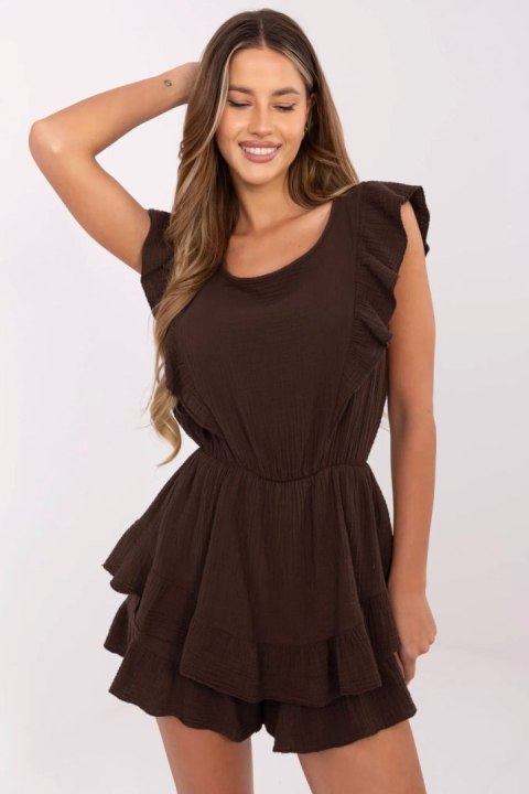 Kombinezon Model MI-KO-62106.88 Dark Brown - Italy Moda Kombinezon Model MI-KO-62106.88 Dark Brown - Italy Moda