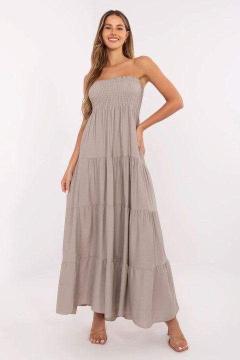 Sukienka Model MI-SK-A2596.97 Dark Beige - Italy Moda Sukienka Model MI-SK-A2596.97 Dark Beige - Italy Moda