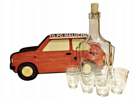 Karafka + 6 kieliszków MALUCH 40 urodziny Karafka + 6 kieliszków MALUCH 40 urodziny