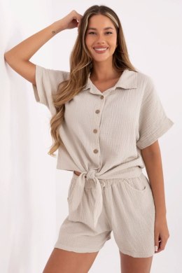 Koszula Damska Model MO-KS-F071.00 Beige - Italy Moda