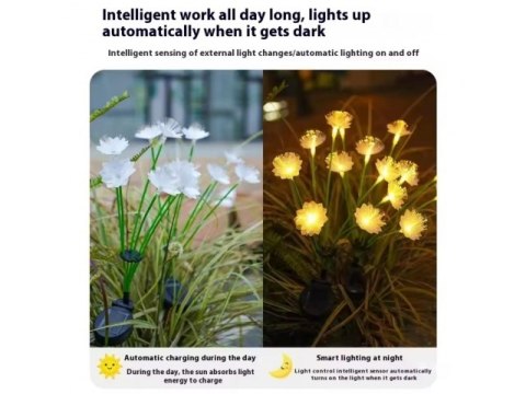 Lampa solarna 2szt. ogrodowa kwiatki led 76cm SOL47211 Lampa solarna 2szt. ogrodowa kwiatki led 76cm SOL47211