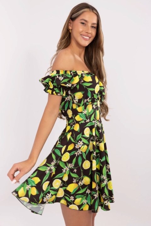 Sukienka Model MI-SK-23797.76 Black/Yellow - Italy Moda Sukienka Model MI-SK-23797.76 Black/Yellow - Italy Moda