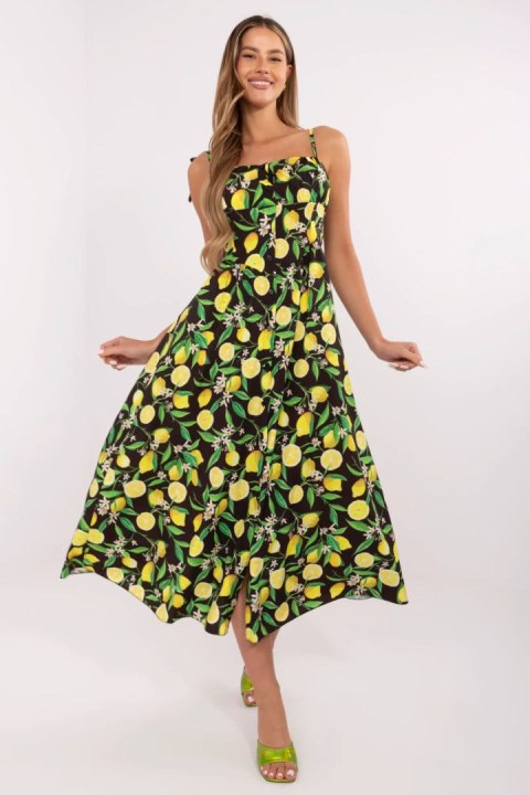 Sukienka Model MI-SK-23817.40 Black/Yellow - Italy Moda Sukienka Model MI-SK-23817.40 Black/Yellow - Italy Moda