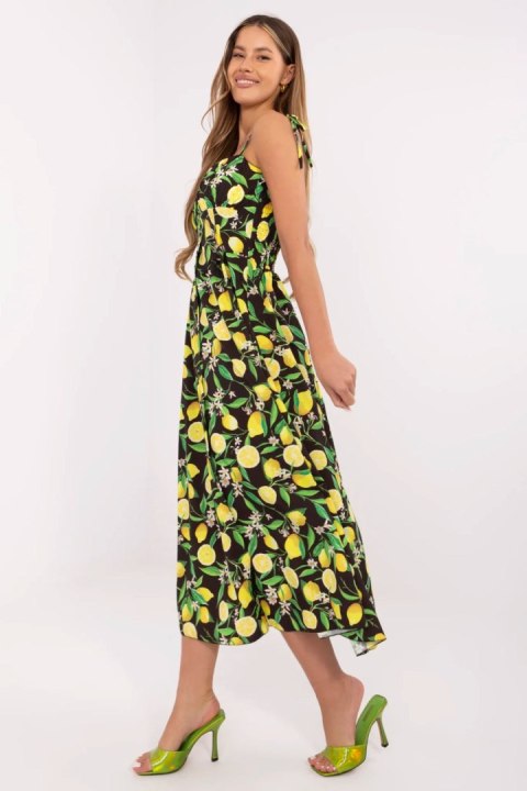 Sukienka Model MI-SK-23817.40 Black/Yellow - Italy Moda Sukienka Model MI-SK-23817.40 Black/Yellow - Italy Moda