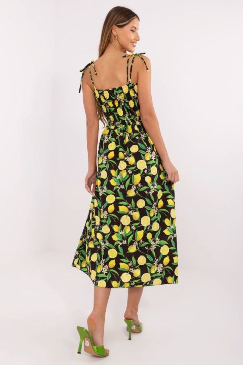 Sukienka Model MI-SK-23817.40 Black/Yellow - Italy Moda Sukienka Model MI-SK-23817.40 Black/Yellow - Italy Moda