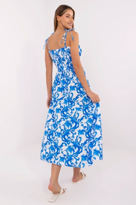 Sukienka Model MI-SK-23817-9.81 White/Blue - Italy Moda Sukienka Model MI-SK-23817-9.81 White/Blue - Italy Moda
