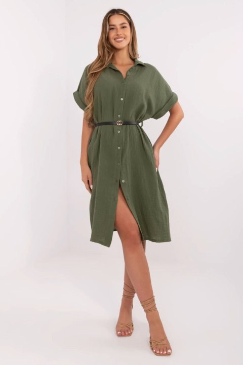 Sukienka Model MI-SK-A2494.99 Khaki - Italy Moda Sukienka Model MI-SK-A2494.99 Khaki - Italy Moda