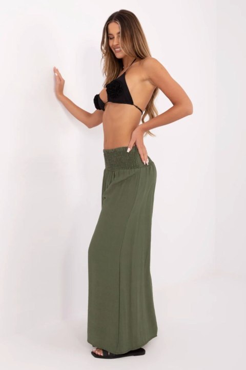 Spodnie Damskie Model MI-SP-A2543.27 Khaki - Italy Moda Spodnie Damskie Model MI-SP-A2543.27 Khaki - Italy Moda