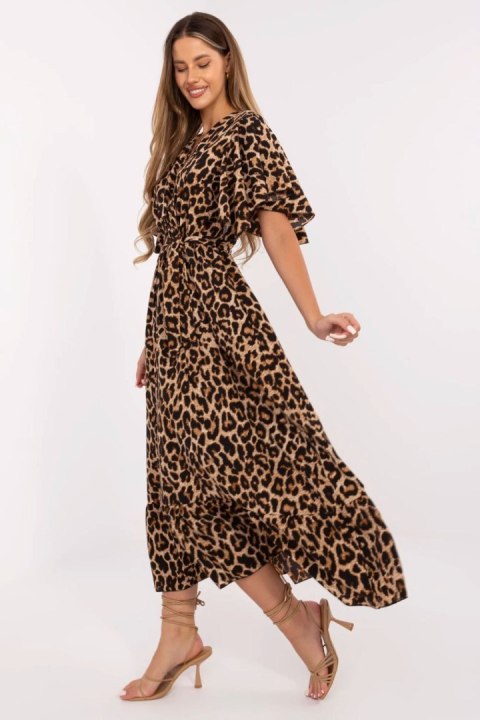 Sukienka Model DHJ-SK-17696.88 Camel - Italy Moda Sukienka Model DHJ-SK-17696.88 Camel - Italy Moda