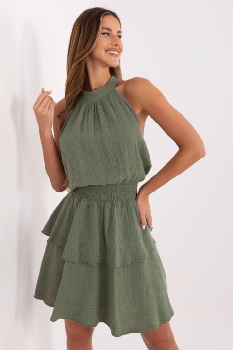 Sukienka Model MI-SK-92166.71P Khaki - Italy Moda Sukienka Model MI-SK-92166.71P Khaki - Italy Moda