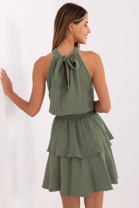 Sukienka Model MI-SK-92166.71P Khaki - Italy Moda Sukienka Model MI-SK-92166.71P Khaki - Italy Moda