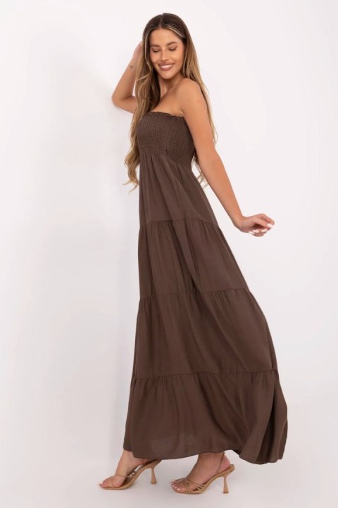 Sukienka Model MI-SK-A2596.97 Brown - Italy Moda Sukienka Model MI-SK-A2596.97 Brown - Italy Moda