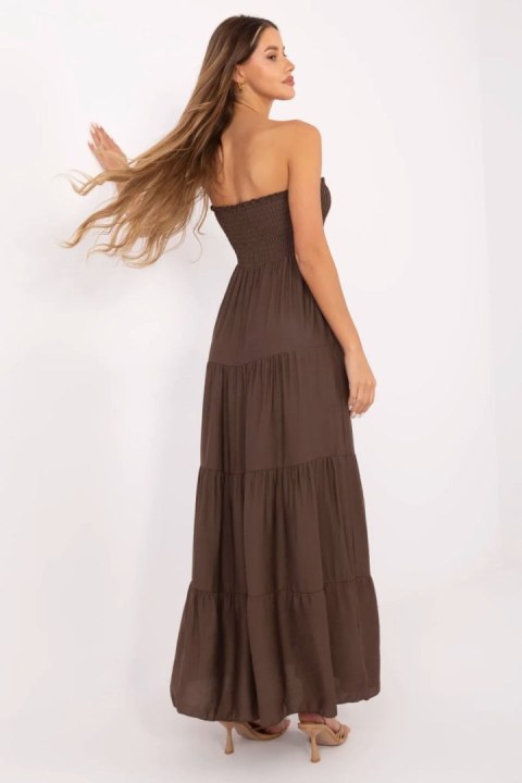 Sukienka Model MI-SK-A2596.97 Brown - Italy Moda Sukienka Model MI-SK-A2596.97 Brown - Italy Moda