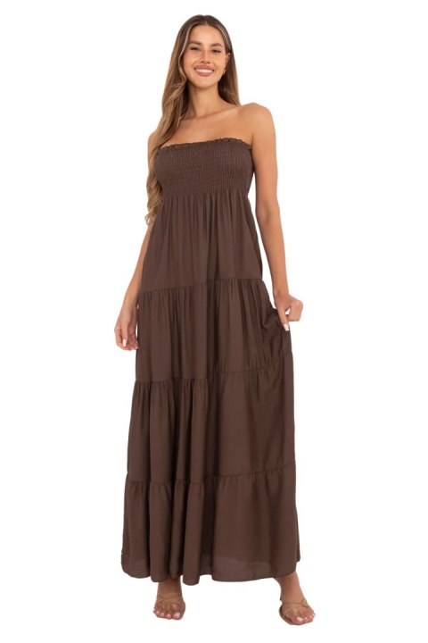 Sukienka Model MI-SK-A2596.97 Brown - Italy Moda Sukienka Model MI-SK-A2596.97 Brown - Italy Moda