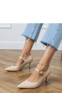 Szpilki Model Helli QQ401 Beige - PRIMO