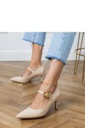 Szpilki Model Helli QQ401 Beige - PRIMO
