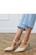 Szpilki Model Helli QQ401 Beige - PRIMO