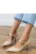 Szpilki Model Helli QQ401 Beige - PRIMO