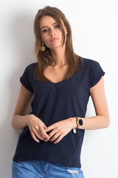 T-shirt Damski Model RV-TS-4839.10P Navy - BFG T-shirt Damski Model RV-TS-4839.10P Navy - BFG