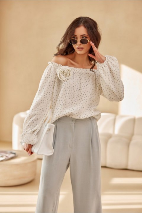 Bluzka Model Lima BLU0207-02K Beige - Roco Fashion Bluzka Model Lima BLU0207-02K Beige - Roco Fashion
