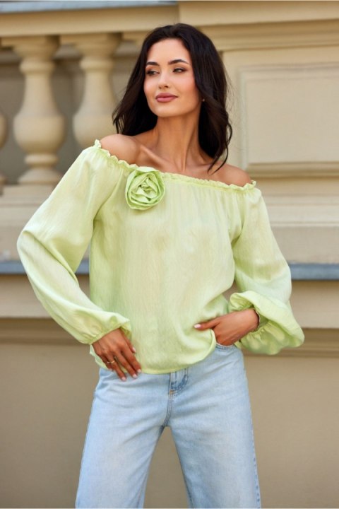Bluzka Model Marisol LIM BLU0211 Limonka - Roco Fashion Bluzka Model Marisol LIM BLU0211 Limonka - Roco Fashion