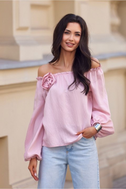 Bluzka Model Marisol ROZ BLU0211 Pink - Roco Fashion Bluzka Model Marisol ROZ BLU0211 Pink - Roco Fashion