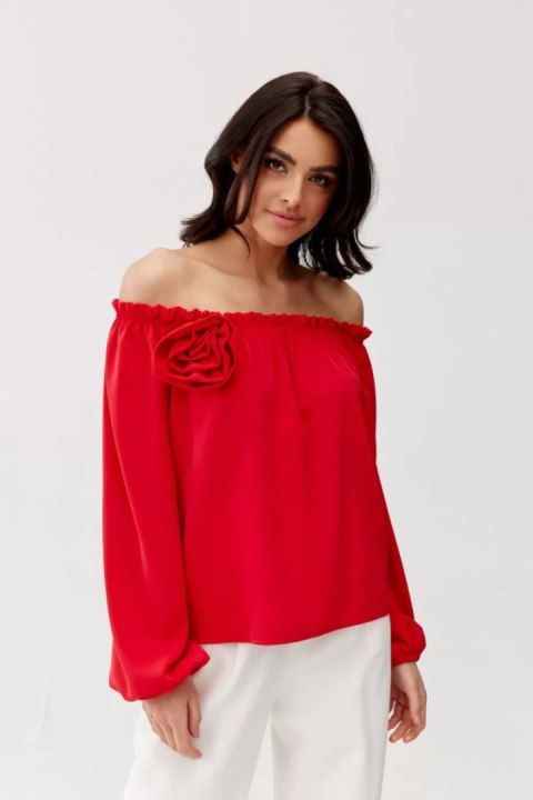 Bluzka Model Rosie CZE BLU0180 Red - Roco Fashion Bluzka Model Rosie CZE BLU0180 Red - Roco Fashion