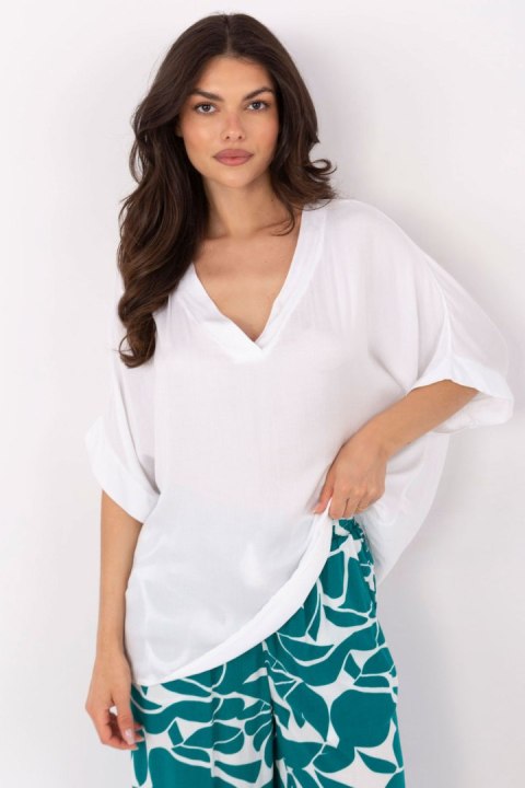 Bluzka Model TW-BZ-BI-3228.75 White - Och Bella Bluzka Model TW-BZ-BI-3228.75 White - Och Bella