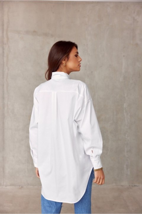 Koszula Damska Model EKR BLU0155 Ecru - Roco Fashion Koszula Damska Model EKR BLU0155 Ecru - Roco Fashion