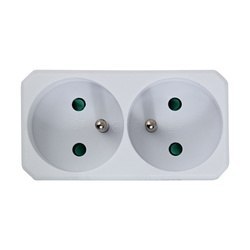 Rozgałęźnik elektryczny z uziemieniem 2 gniazda ELK305W Rozgałęźnik elektryczny z uziemieniem 2 gniazda ELK305W