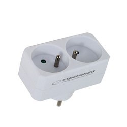 Rozgałęźnik elektryczny z uziemieniem 2 gniazda ELK305W Rozgałęźnik elektryczny z uziemieniem 2 gniazda ELK305W