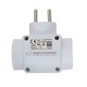 Rozgałęźnik elektryczny z uziemieniem 3 gniazda ELK302W