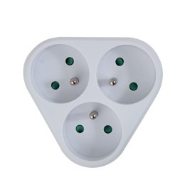 Rozgałęźnik elektryczny z uziemieniem 3 gniazda ELK303W