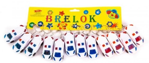 Brelok 12szt auto policyjne ze światłem Brelok 12szt auto policyjne ze światłem