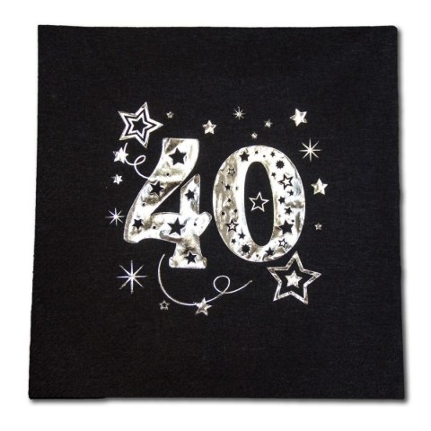 Serwetka 33x33 40-stka (N) czarna SR Serwetka 33x33 40-stka (N) czarna SR
