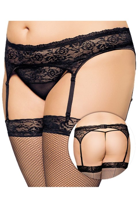 Komplet Model Garterbelt 3305 Plus Size Black - SoftLine Collection Komplet Model Garterbelt 3305 Plus Size Black - SoftLine Collection