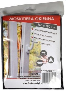 Moskitiera na okno 130x150cm z magnesami szara