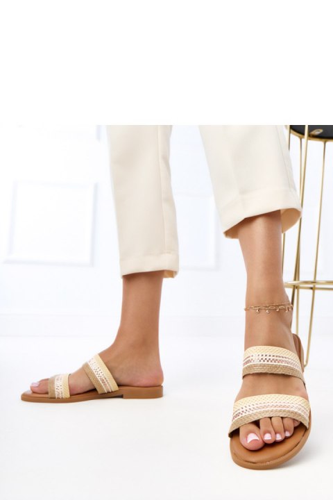 Sandał Klapki Model Rios V-2231 Beige - PRIMO Sandał Klapki Model Rios V-2231 Beige - PRIMO