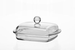 Maselniczka prostokątna 16,8 x 8 x 12cm szklana maselnica z pokrywą Huta Szkła JASŁO GLASS 07547