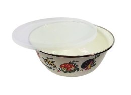 Miska emaliowana grzyby z pokrywką 20cm | DIA1005