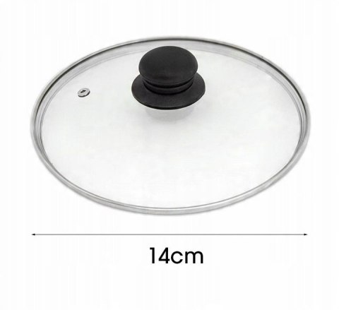 Pokrywa szklana 14 cm pokrywka do garnka rondla Pokrywa szklana 14 cm pokrywka do garnka rondla