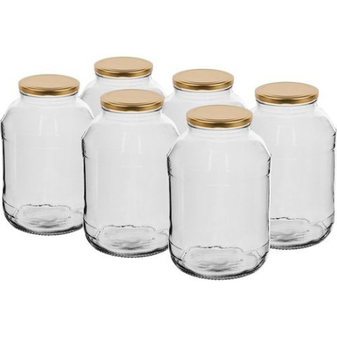 Słoik TO 2l złota zakrętka 6szt 133202 Słoik TO 2l złota zakrętka 6szt 133202